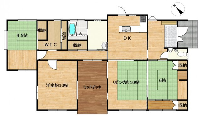 曽於市財部町下財部の中古一戸建の間取り