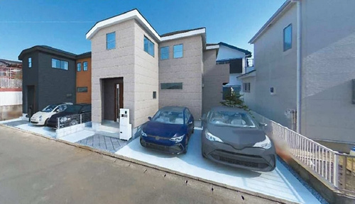 【外観パース】 | 【仲介手数料０円】厚木市林2丁目第2　新築一戸建て　全2棟 | 【仲介手数料０円】厚木市林2丁目第2　新築一戸建て　全2棟