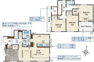 【間取り】 | 郡山市芳賀3丁目新築一戸建て9棟