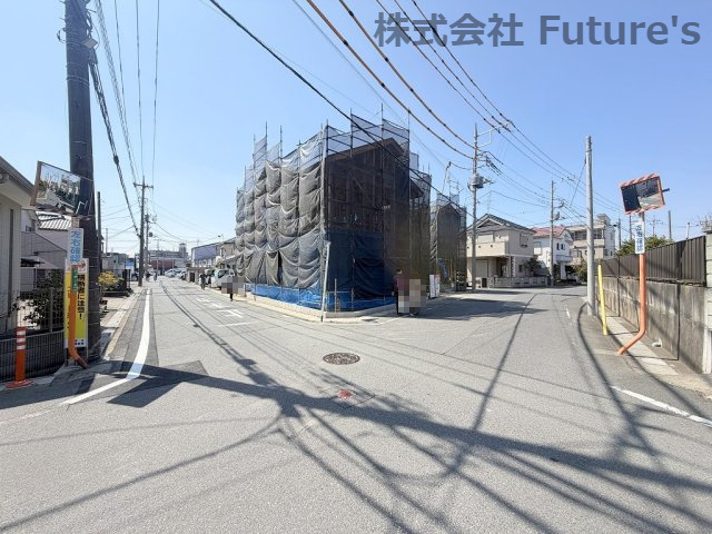 三郷市戸ケ崎1丁目　新築戸建　全4棟　4号棟の前面道路含む現地写真|前面道路含む現地写真です。