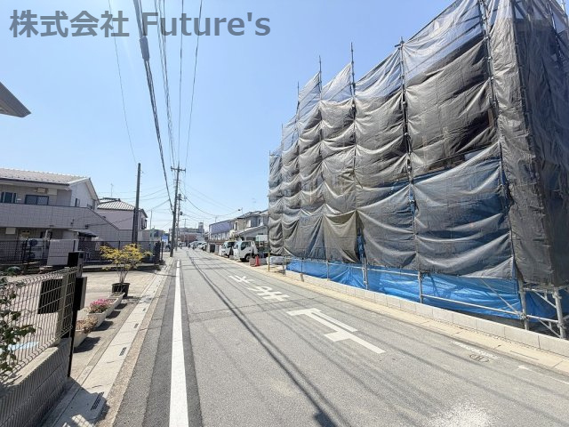 三郷市戸ケ崎1丁目　新築戸建　全4棟　4号棟の前面道路含む現地写真|前面道路含む現地写真です。