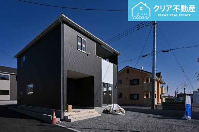 【外観】 | 桐生市相生町第17　クレイドルガーデン　5号棟 | スタイリッシュなスクエアスタイルの外観です！
まもなく完成です！