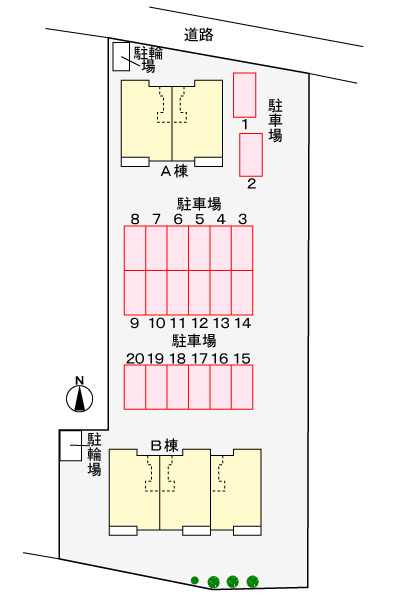 シャンルガールⅠの区画図|高崎、前橋のお部屋探しはエンドスケープまで！お客様の理想お聞かせ下さい♪