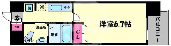 Marks西田辺町の間取り|Marks西田辺町　開放感のある間取り