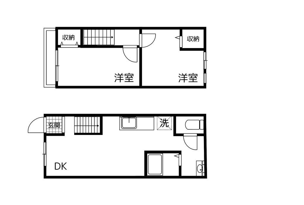 荒田町4丁目貸家の間取り