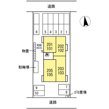 セジュール　キクヤの区画図