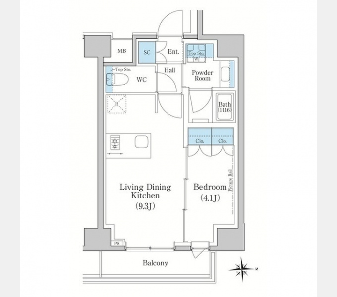 スタイリオ新丸子NORTHの間取り