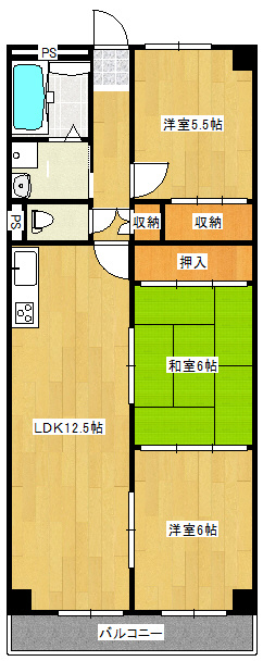 取手パークハイツの間取り