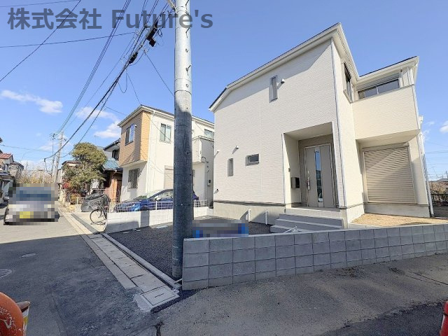 三郷市彦成1丁目　新築戸建　全1棟の前面道路含む現地写真|現地前面道路になります。