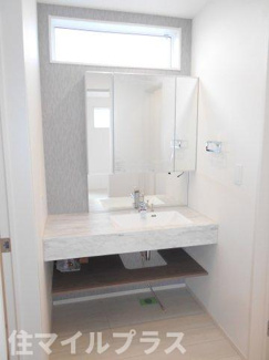 【独立洗面台】 | 郡山市芳賀3丁目新築一戸建て9棟 | 使いやすい独立洗面台です