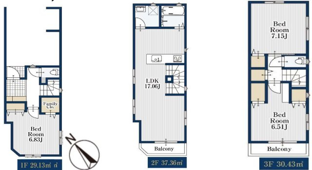 戸塚区舞岡町　新築戸建て　全2棟　第2の間取り