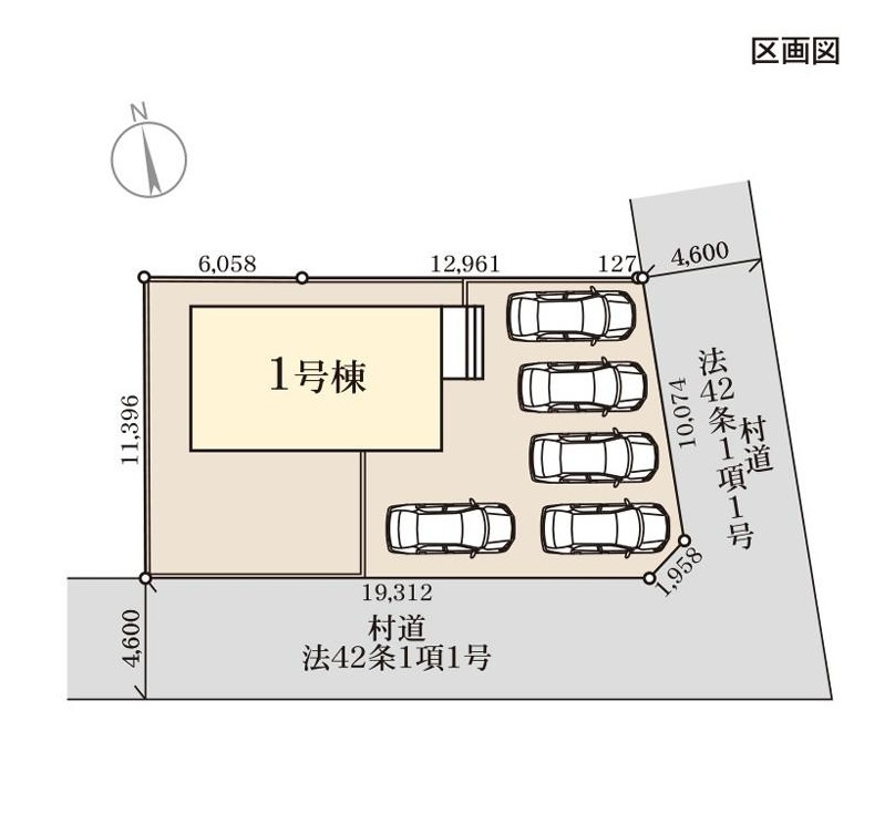 第1美浦村土屋　新築戸建の区画図