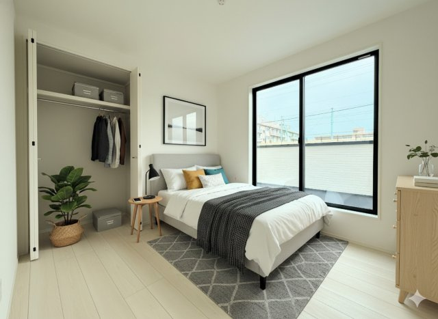 戸塚区舞岡町　新築戸建て　全2棟　第2のその他|［モデルハウス］◆室内はいつも明るい印象なので気持ちの良い朝を迎えられます。各部屋にはクローゼットを完備しており、収納が多いお家はすっきりして快適空間です。(家具はイメージ写真です）

