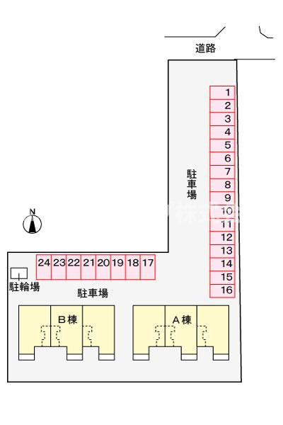 ブレッザ　Ⅱの区画図|高崎、前橋のお部屋探しはエンドスケープまで！お客様の理想お聞かせ下さい♪