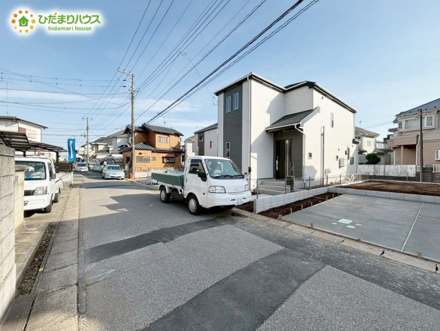野田市桜台59番　新築戸建　B号棟の前面道路含む現地写真|一方 ： 北東 5m 公道　（2026.2現地写真）