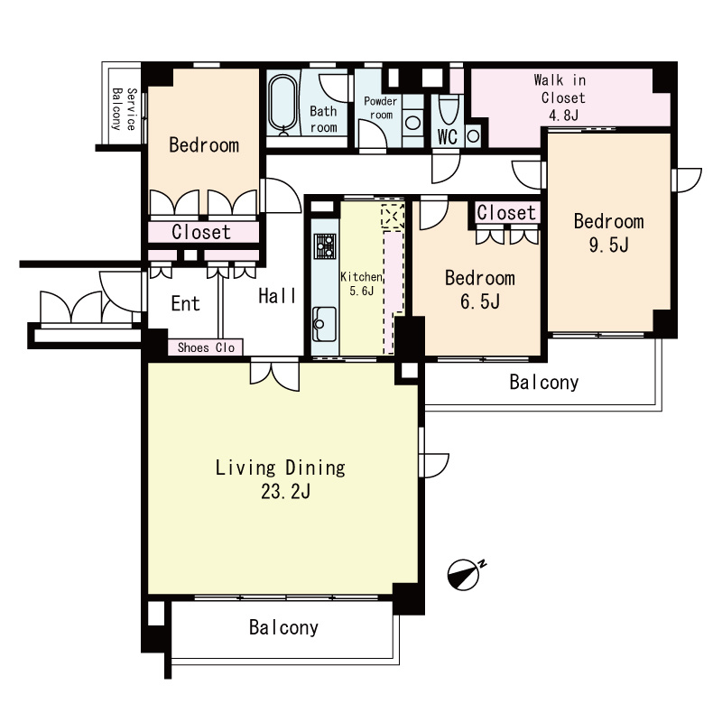 ファミールコート南青山の間取り|3LDK+WIC