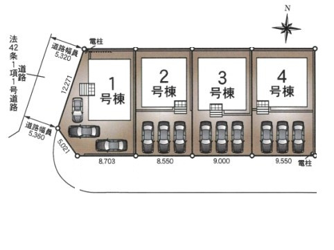 焼津市南小川　第1／の区画図