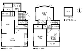 【間取り】 | 横浜市泉区新橋町　中古住宅　全１棟 | 間取図