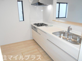 【キッチン】 | 本宮市仁井田新築一戸建て2棟 | コンパクトなキッチンで掃除もラクラク