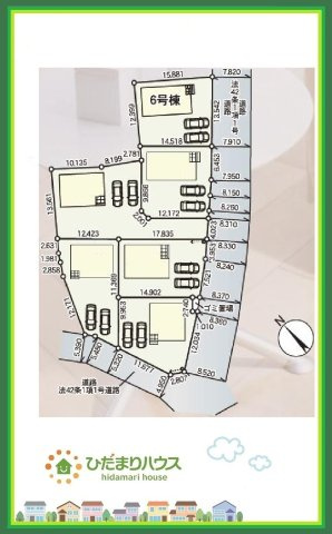 那珂市瓜連第14　新築戸建　6号棟の区画図|商業施設が近く、お買い物に便利な立地です( *´艸｀)