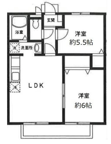 【間取り】 | コーポソレジオ | 余裕のある2ＬDKの間取りです！