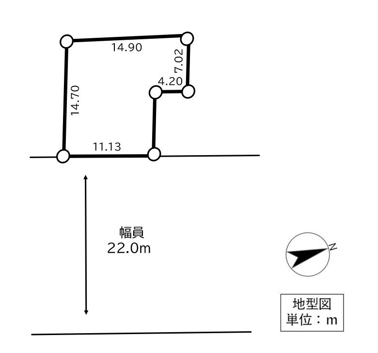 【価格変更しました！】釧路市南大通8丁目 売土地の土地図