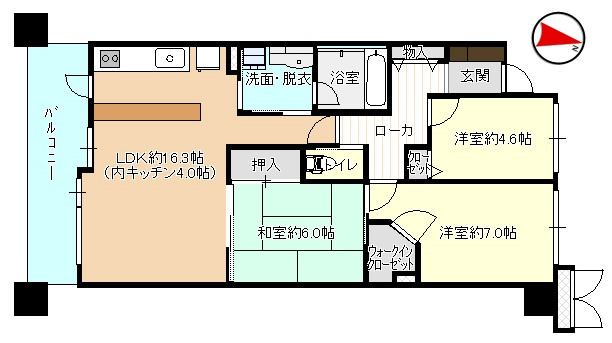 アップルガーデンウエストの間取り