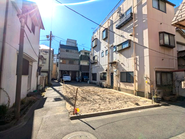 江東区東砂８丁目の建築条件付売地の外観|北東側から撮影。土地のほとんどに陽が当たっています