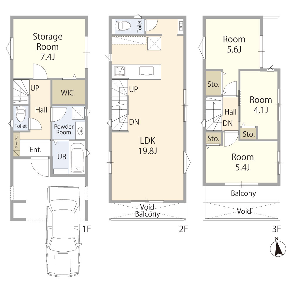 江東区東砂８丁目の建築条件付売地の参考プラン|建物参考プラン、３月末までフリープラン対応可能