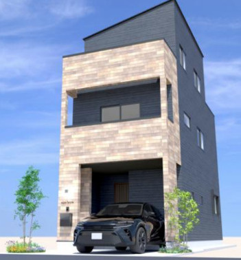 江東区東砂８丁目の建築条件付売地の完成予想図|外観イメージパース