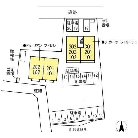 ラ・カーサフェリーチェの区画図