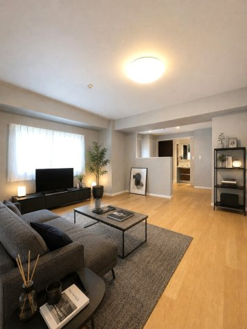 【居間・リビング】 | イトーピア五反田マンション | 家具消し加工をしているため現況と異なる場合がございます。