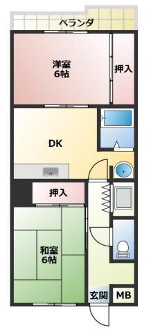 コーポサンルーツⅡの間取り