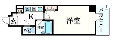 エスリード三宮フラワーロードの間取り