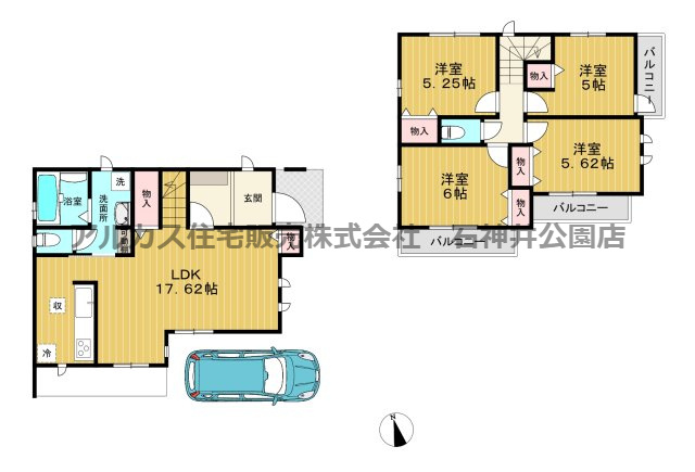 練馬区東大泉７丁目　新築一戸建　西武池袋線　大泉学園の間取り