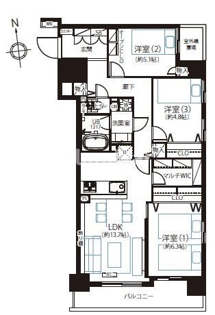 モア・クレスト荒川公園ソレーユ館の間取り|ドキドキの新生活も、安心してスタート。ぴったりの住まいを見つけませんか？クランディアが一緒に住まい選びをサポートします‼　まずは、お気軽にお問合せください　＃クランディア