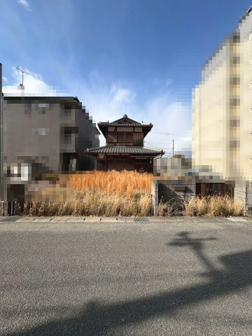【成約済】亀岡市篠町馬堀駅前2丁目の前面道路含む現地写真|区画整う整形地！