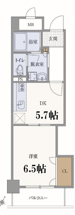 サンクラッソ湊川公園駅前の間取り