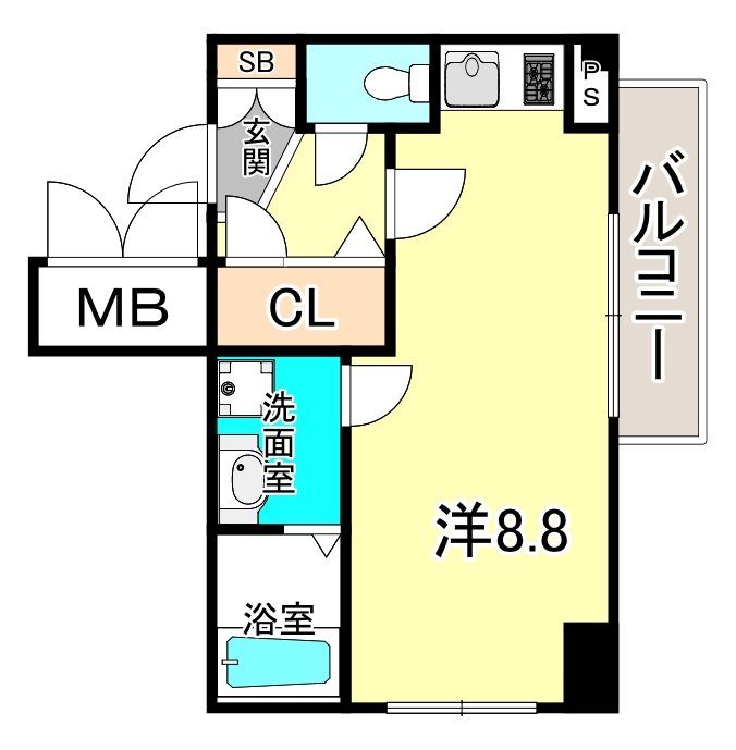 エスリード中山手県庁前の間取り
