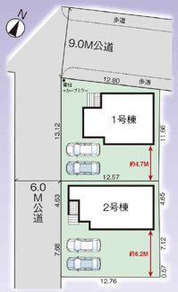 【区画図】 | 伊奈町中央３丁目　新築戸建て