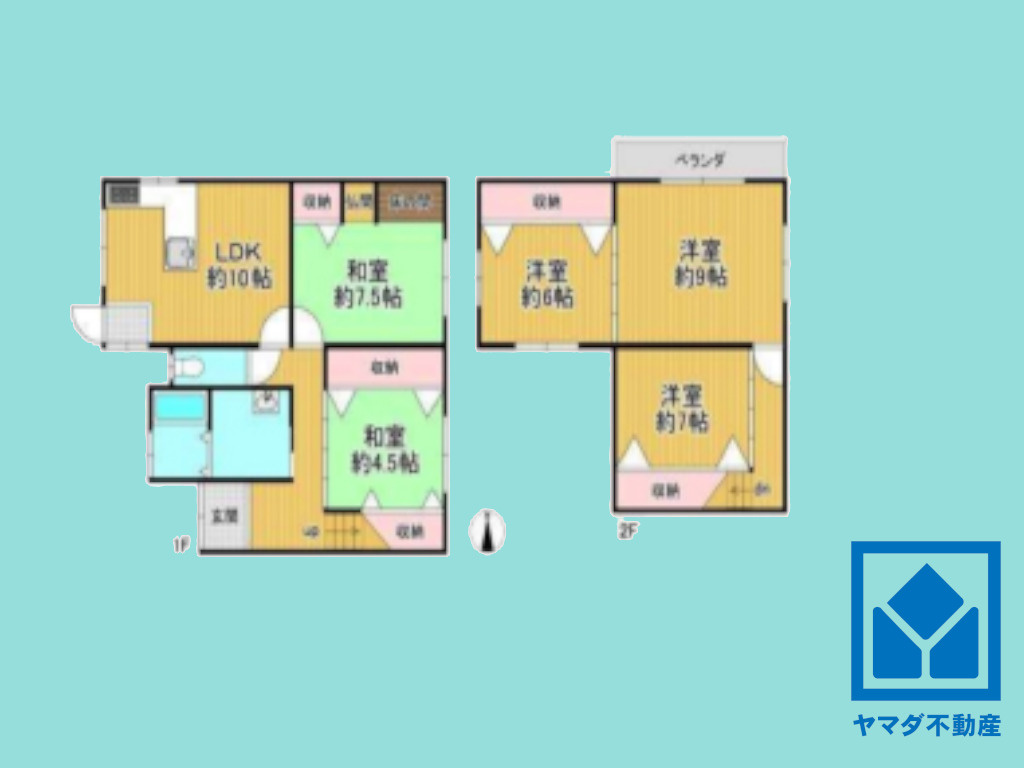 伏見区深草願成町の間取り