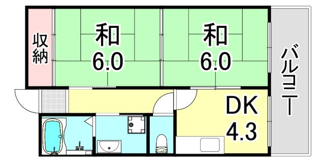 シャロン鷹取東の間取り