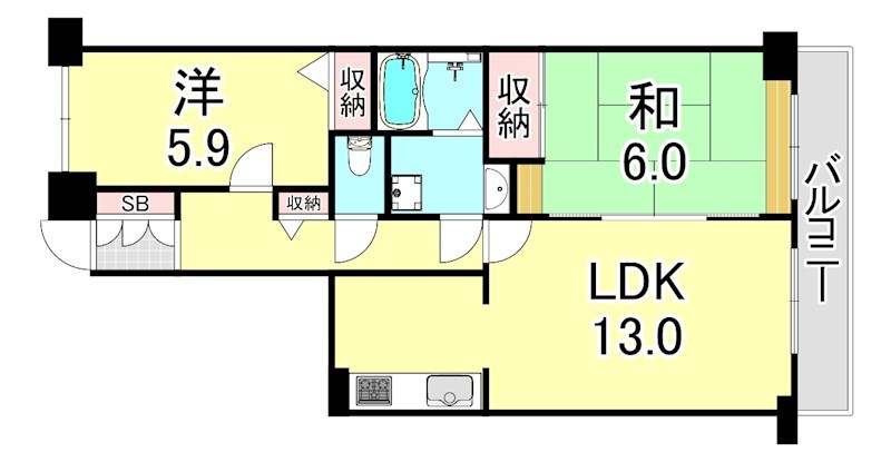 デメテル高取台の間取り