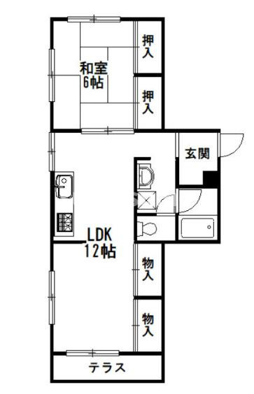 ハイツ友行の間取り