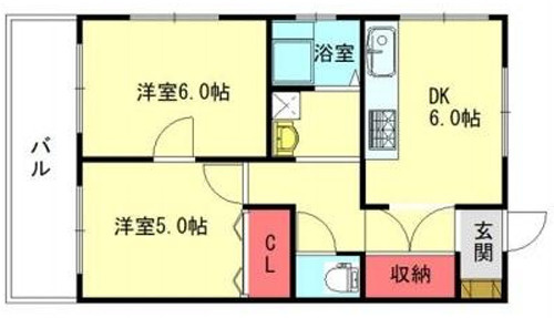 ハイツ清水の間取り