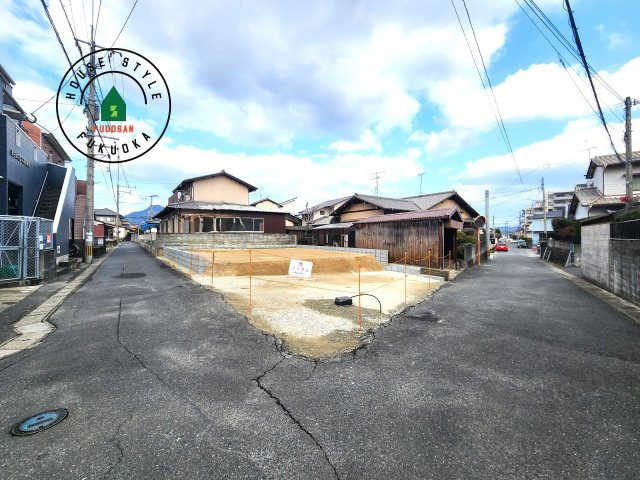 糸島市前原北４丁目第3-1棟（1号棟）の前面道路含む現地写真|見学の時間などお気軽にお問い合わせ下さい。