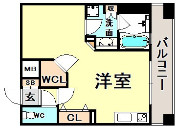 プレジール三ノ宮の間取り