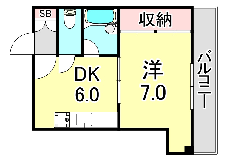 フリックコート荒田の間取り