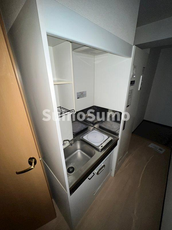 ブルーノ長堀のキッチン|コンパクトなキッチンで掃除もラクラク