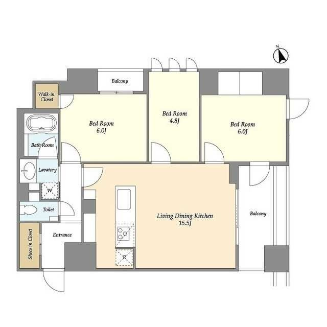 KDXレジデンス八丁堀の間取り